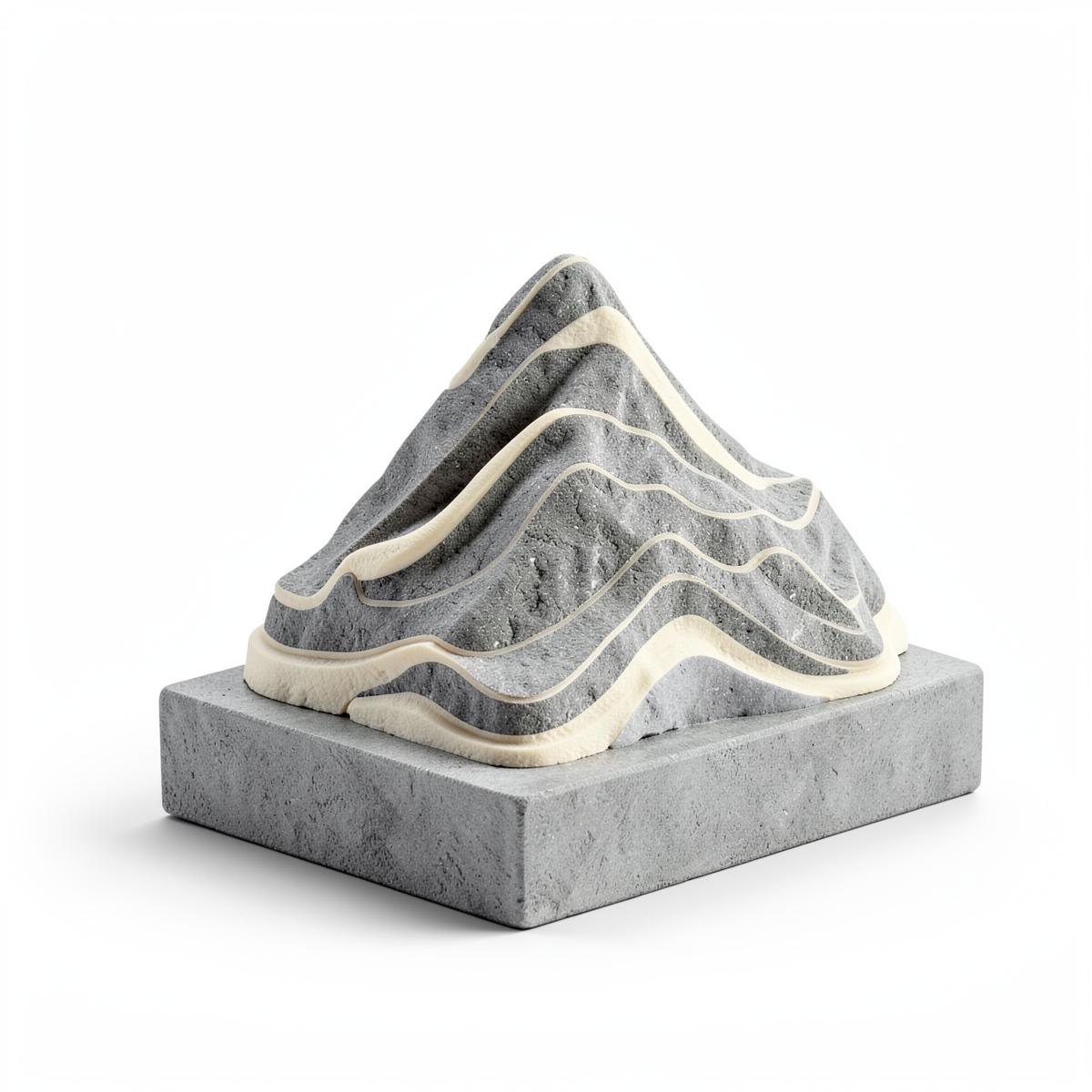 Topographic Mountain Sculpture