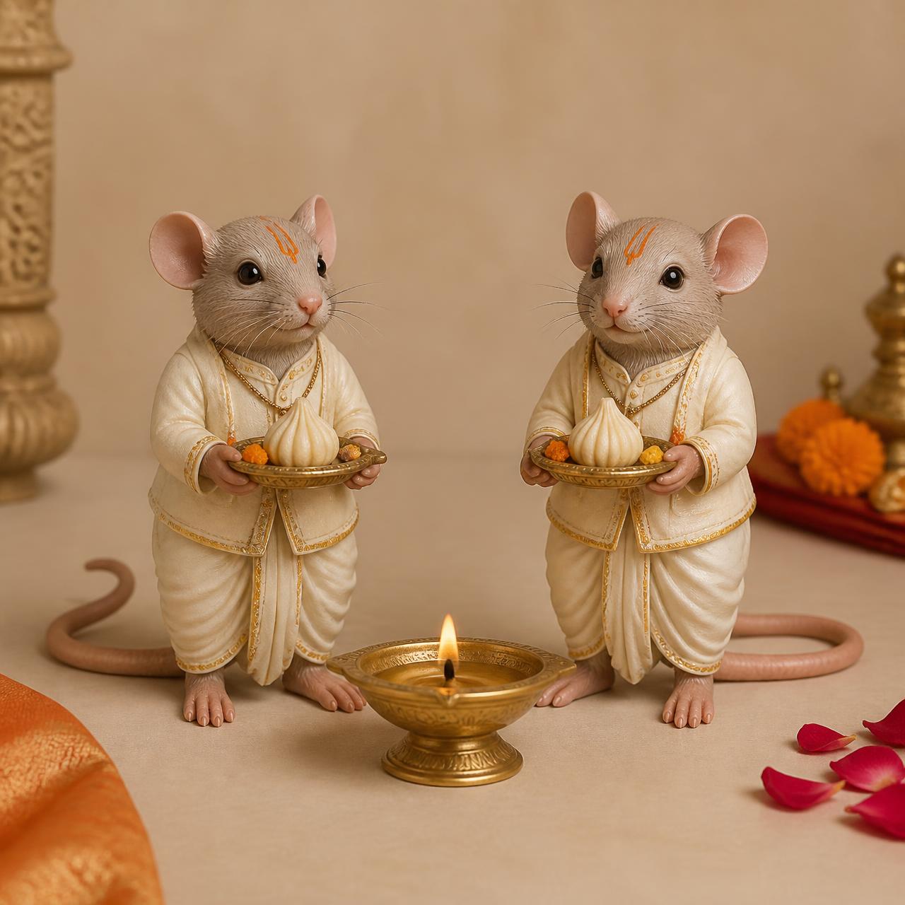 Shubh Mooshak Maharaj — Petite Festive Pair