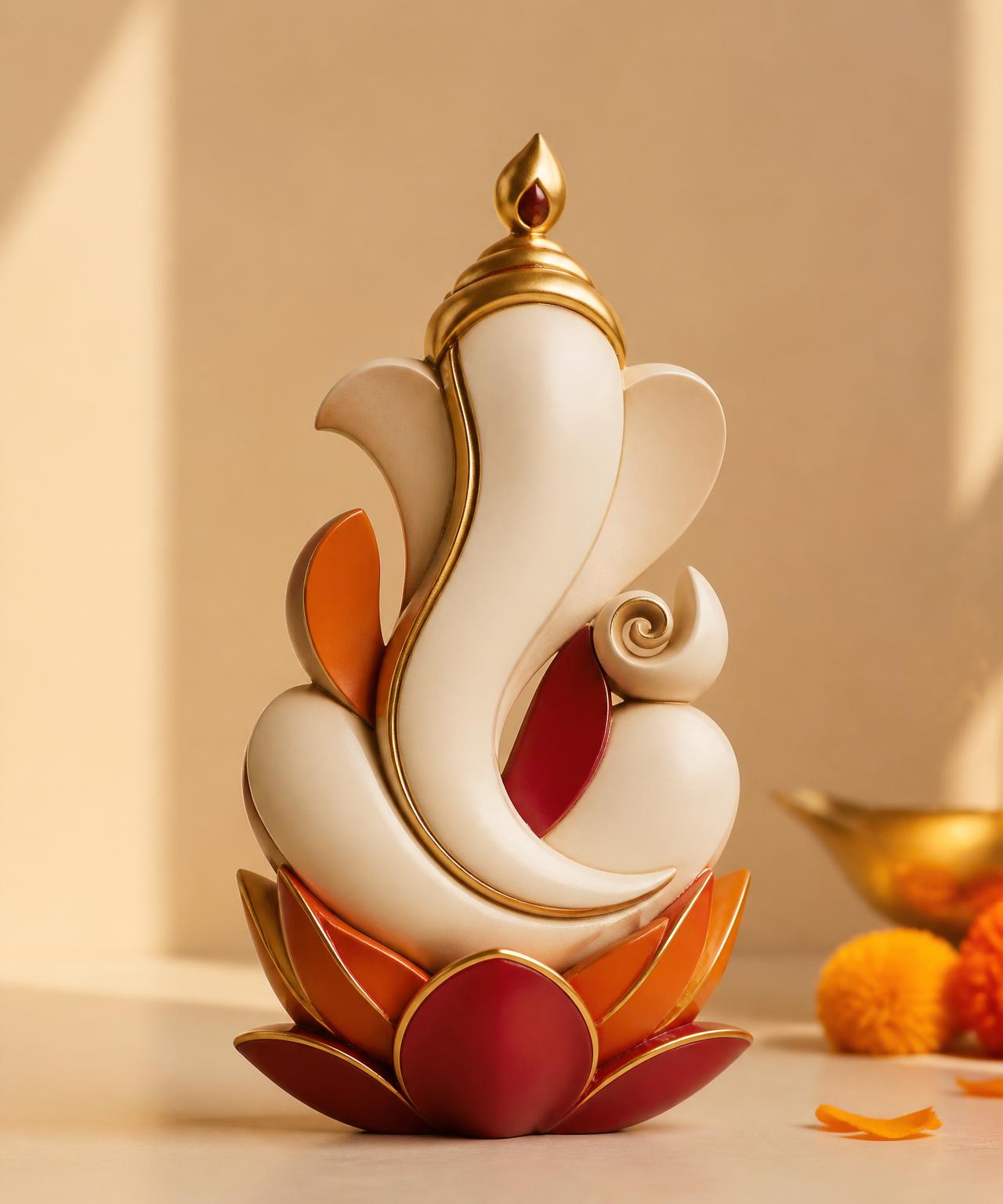 Siddhivinayak Lotus Table Sculpture