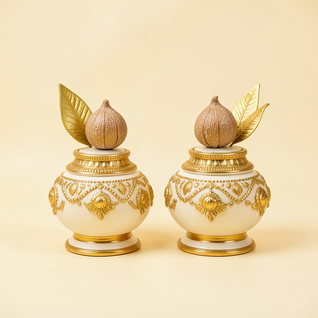 Mangal Kalash Sculpture Pair