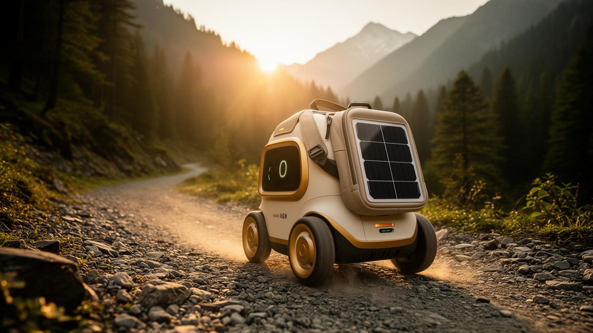 Little Home Buddy trekking with solar backpack