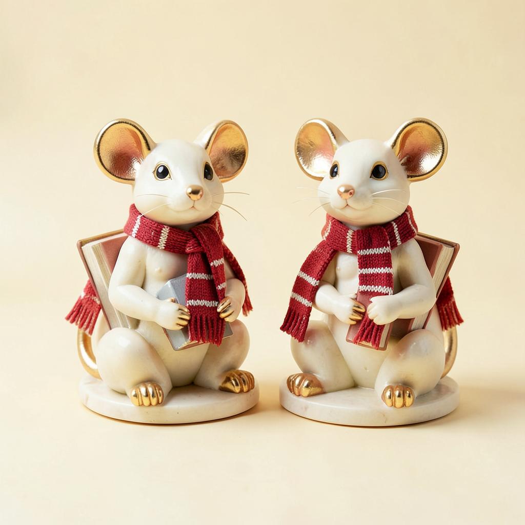 Shubh Mooshak Maharaj — Bookend Pair