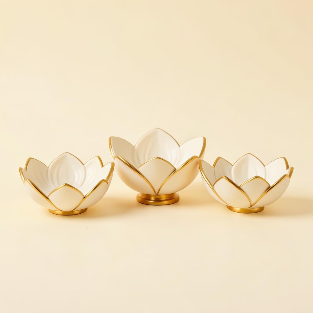 Lotus Petal Offering Bowl Set