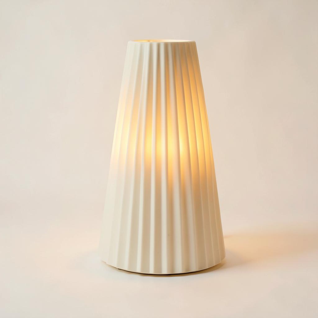 Pleated Cone Table Lamp