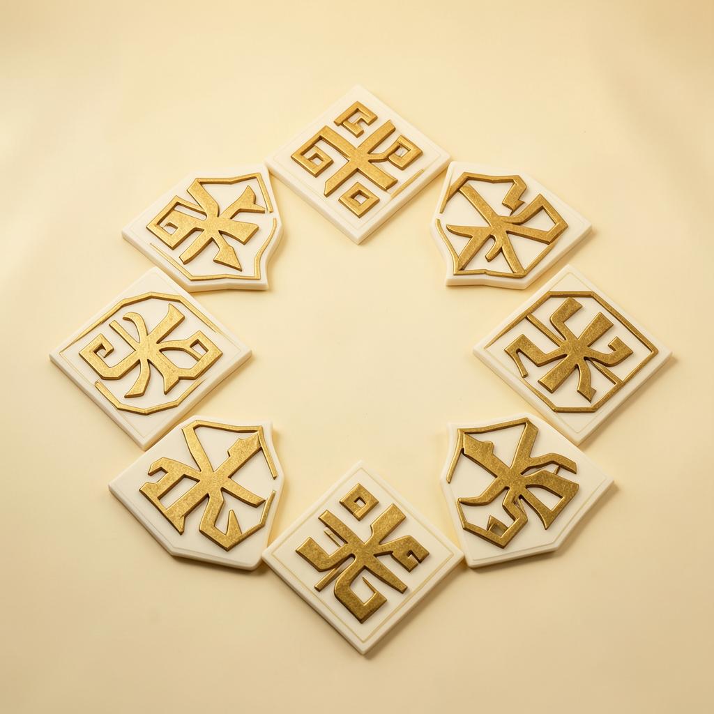 Swastik Rangoli Tile Set